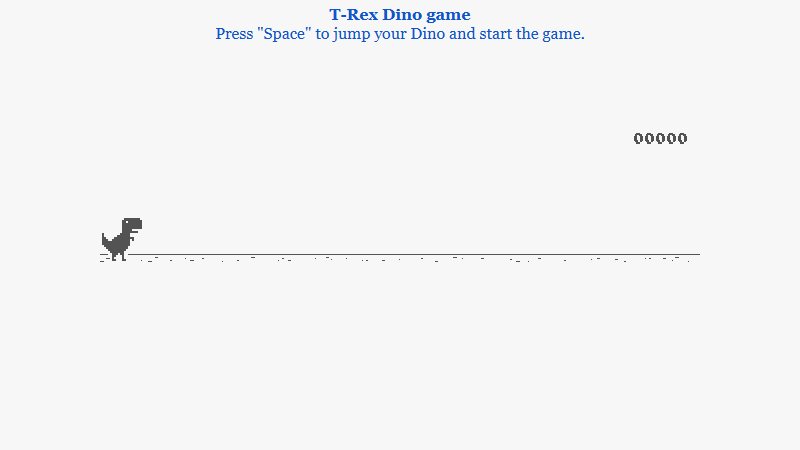 Chrome Dino gameplay